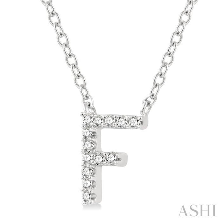 F' Initial Diamond Pendant