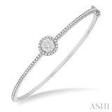 Stackable Round Shape Lovebright Diamond Bangle