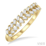 Stackable Chevron Baguette Diamond Fashion Ring