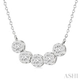 5 Stone Lovebright Essential Diamond Necklace