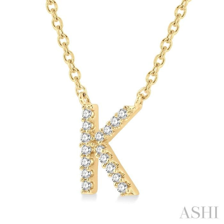 K' Initial Diamond Pendant