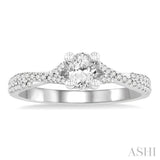 Oval Shape Semi-Mount Diamond Engagement Ring