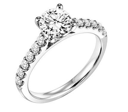 Contemporary Prong Engagement Ring