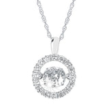 14K Shimmering Lab Diamond Pendant