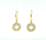 Huggie top Pave Star Round Drop Diamond Cluster Earrings