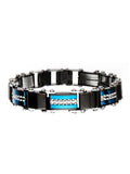 Black & Blue Steel Bracelet