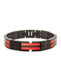 Matte Black & Red Bracelet