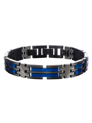 Black & Blue Link Bracelet