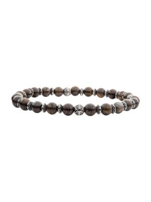 Bronze Stones & Oxidized Beads Bracelet