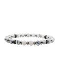 White Howlite Stones & Oxidized Beads Bracelet