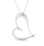 Drop Heart Diamond Necklace