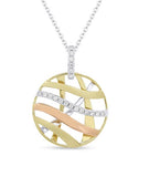 Tri-Color Diamond Pendant