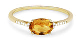 Citrine & Diamond Ring