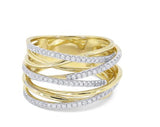 14K Yellow Gold Diamond Twist Ring