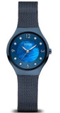 Solar Polished Blue Slim Watch