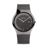 Slim Solar Polished Grey Watch