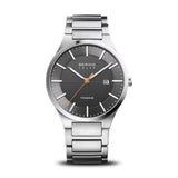 Solar Brushed Silver Watch