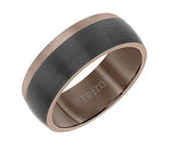 Brush Finish Flat Edge Contemporary Wedding Band