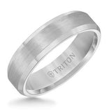 Bevel Edge Satin Center Classic Wedding Band