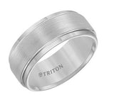 Step Edge Brush Finish Classic Wedding Band