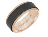 Triton Raw 14K Rose Gold Step Edge Ring